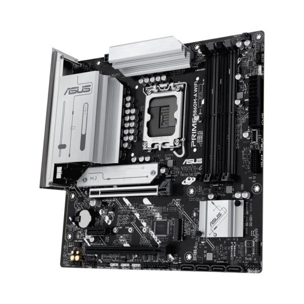 ASUS PRIME B860M-A WIFI DDR5 LGA 1851 Micro-ATX Motherboard - White | 90MB1JY0-M0EAY0