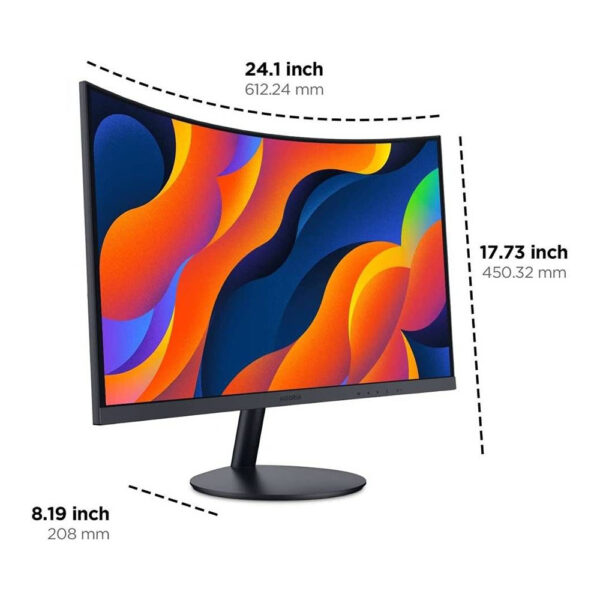 KOORUI 27-Inch Curved Gaming Monitor FHD 1920 x 1080 75Hz 1ms | 27N5C - Image 2