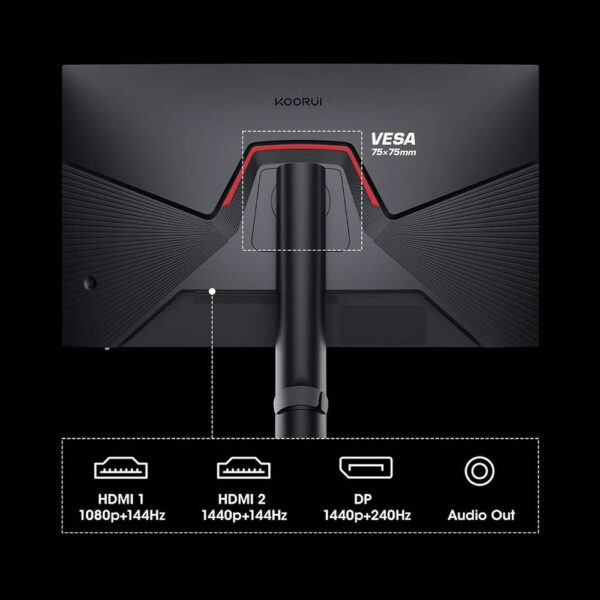 KOORUI 27-Inch Gaming Monitor IPS QHD 2560 x 1440 240Hz 1ms | 27E3QK - Image 5