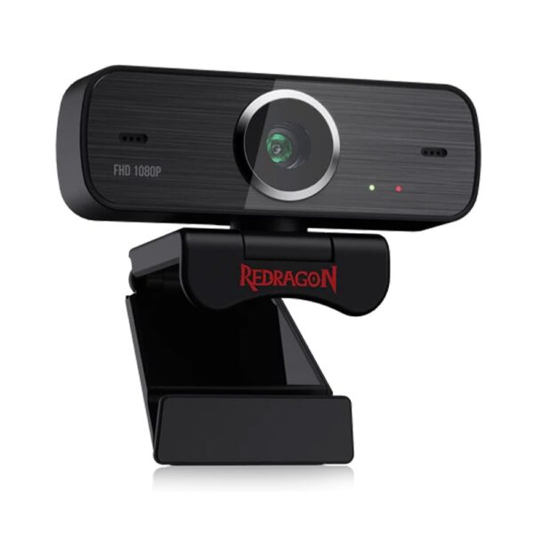 Redragon GW800 Full HD 1080P Hitman Webcam with Built-in Dual Microphone 360-Degree Rotation - 2.0 USB Skype, Computer Web, Streaming Camera | GW800