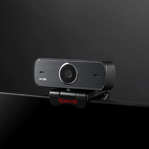 Redragon GW800 Full HD 1080P Hitman Webcam with Built-in Dual Microphone 360-Degree Rotation - 2.0 USB Skype, Computer Web, Streaming Camera | GW800 - Image 2